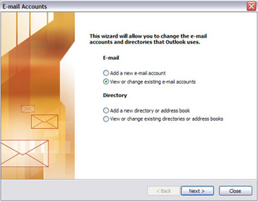 Microsoft Outlook 2003 Default Email Setup Step 3