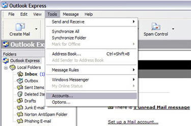 Outlook Express Email Setup Step 2
