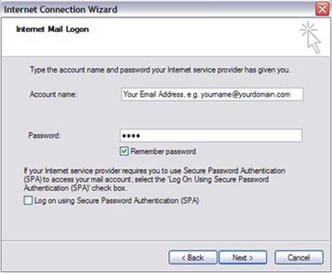 Outlook Express Email Setup Step 7