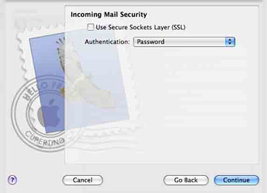 Mac Mail OS X Email Setup Step 5