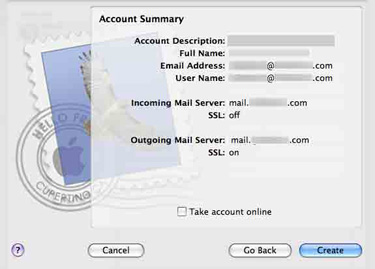 Mac Mail OS X Email Setup Step 7